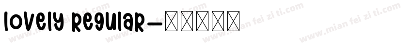 Lovely regular字体转换